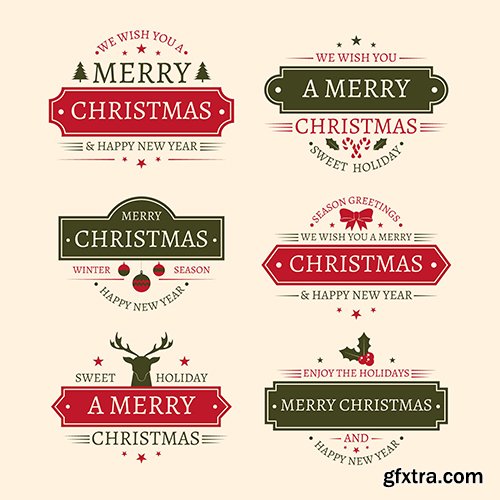 Vintage Christmas Badge Collection