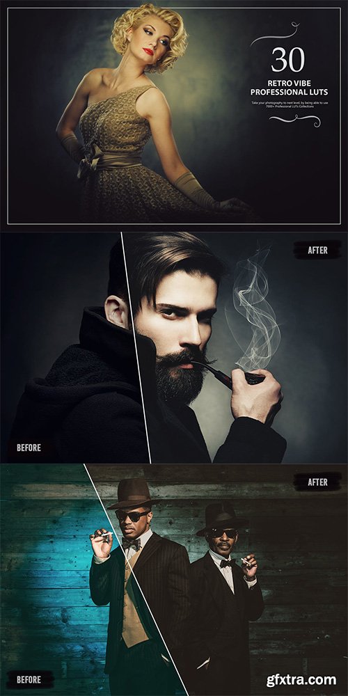 30 Retro Vibe LUTs (Look Up Tables)