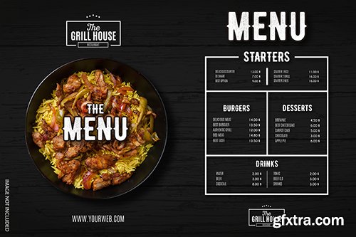 Modern restaurant menu with professional design template 