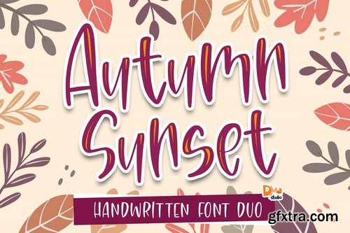 Autumn Sunset - Handwritten Font Duo