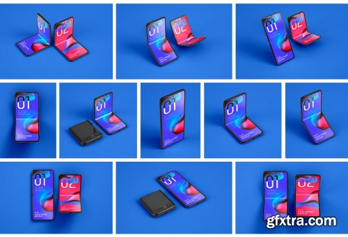 CreativeMarket - Galaxy Z Flip Mockup | Folding Phone 5354152
