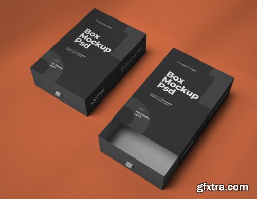 Download Mockups Of Two Square Slide Boxes Gfxtra