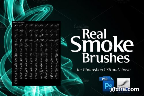 CreativeMarket - 100 Real Smoke Brushes for Photoshop 4904310