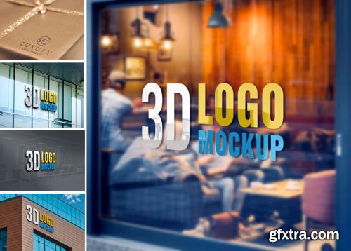 3D logo mockup