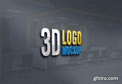 3D logo mockup