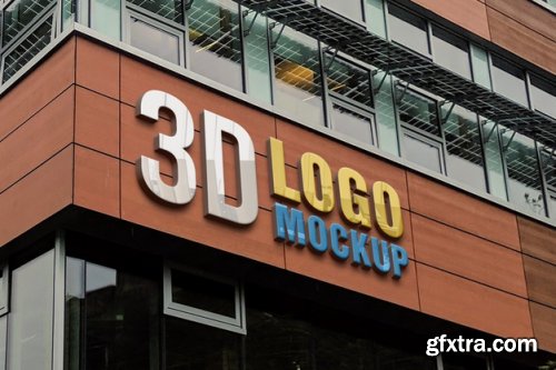 3D logo mockup