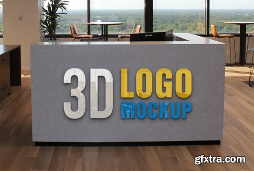 3D logo mockup
