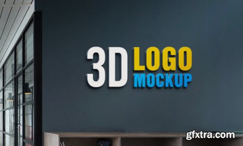 3D logo mockup