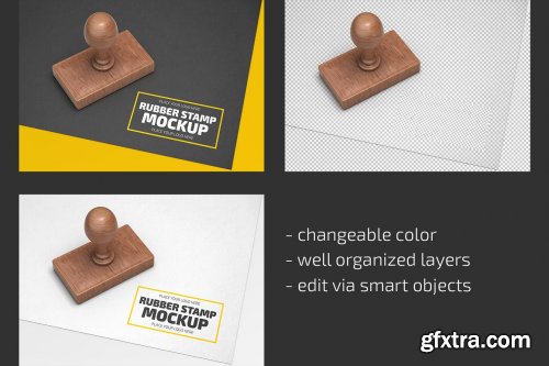 CreativeMarket - Rubber Stamp Mockup Set 5389275