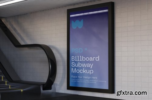 Billboard subway mockup