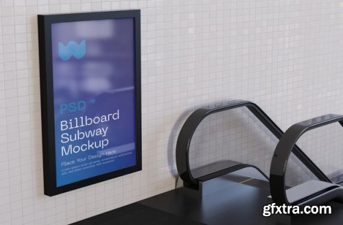 Billboard subway mockup