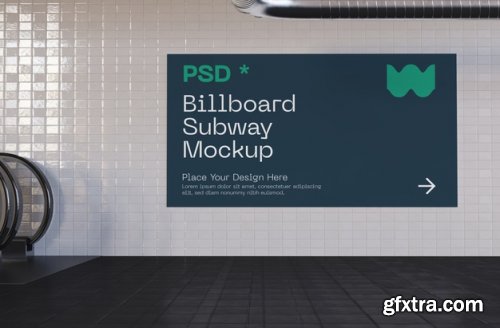 Billboard subway mockup