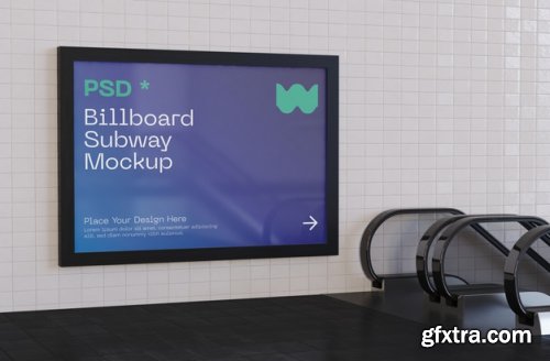 Billboard subway mockup