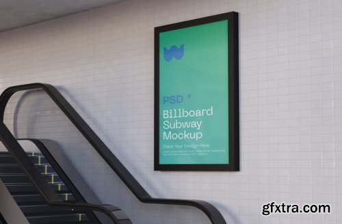 Billboard subway mockup