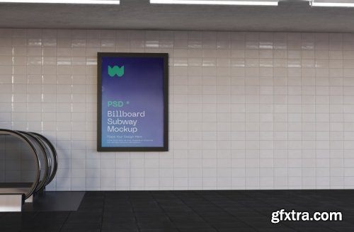 Billboard subway mockup