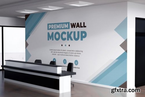 3d logo mockup realistic sign office