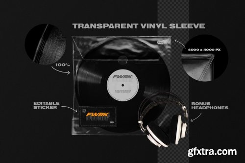 CreativeMarket - Retro Vinyl Record Mockup 4383563