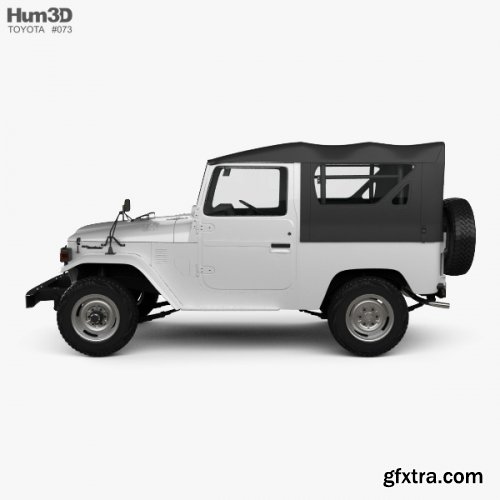 Toyota Land Cruiser (J40) Canvas Top 1979 3D model