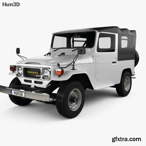 Toyota Land Cruiser (J40) Canvas Top 1979 3D model