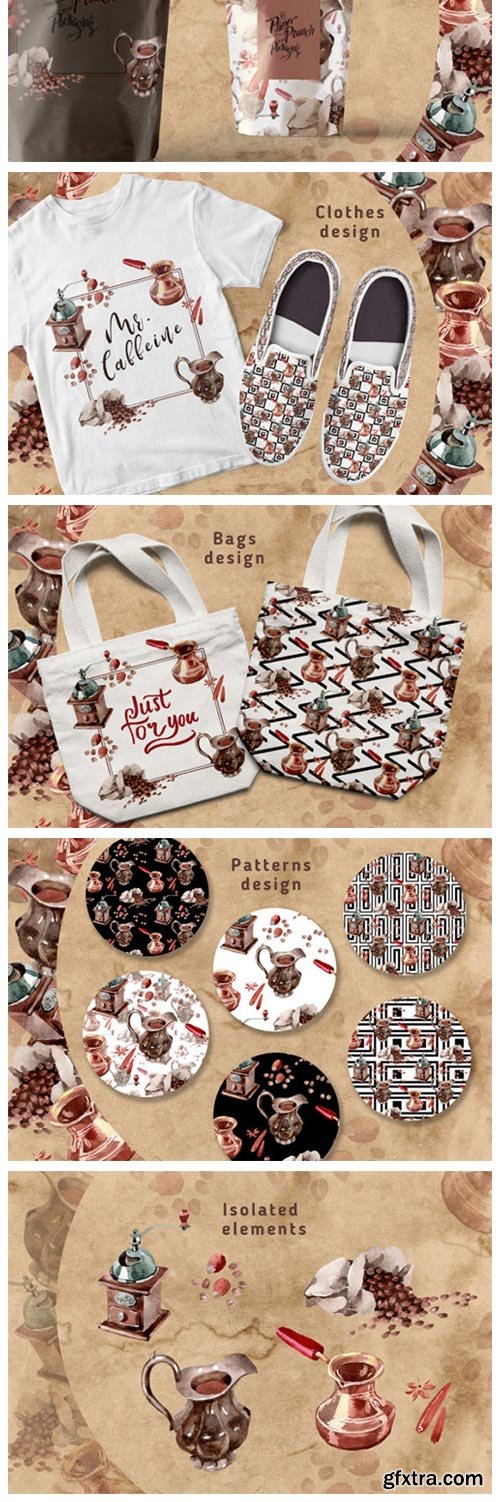 Coffee House PNG Watercolor Set 4755902 Coffee House PNG Watercolor Set 4755902