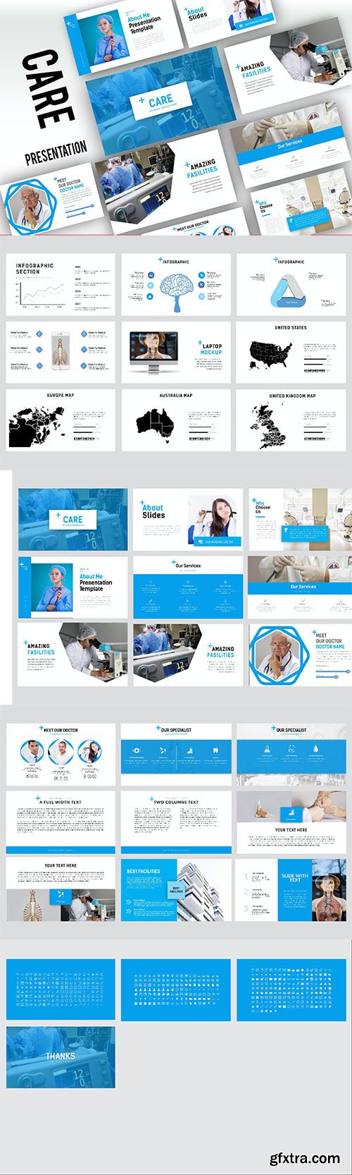 Care Medical PowerPoint, Keynote and Google Slides Template Care Medical PowerPoint, Keynote and Google Slides Template