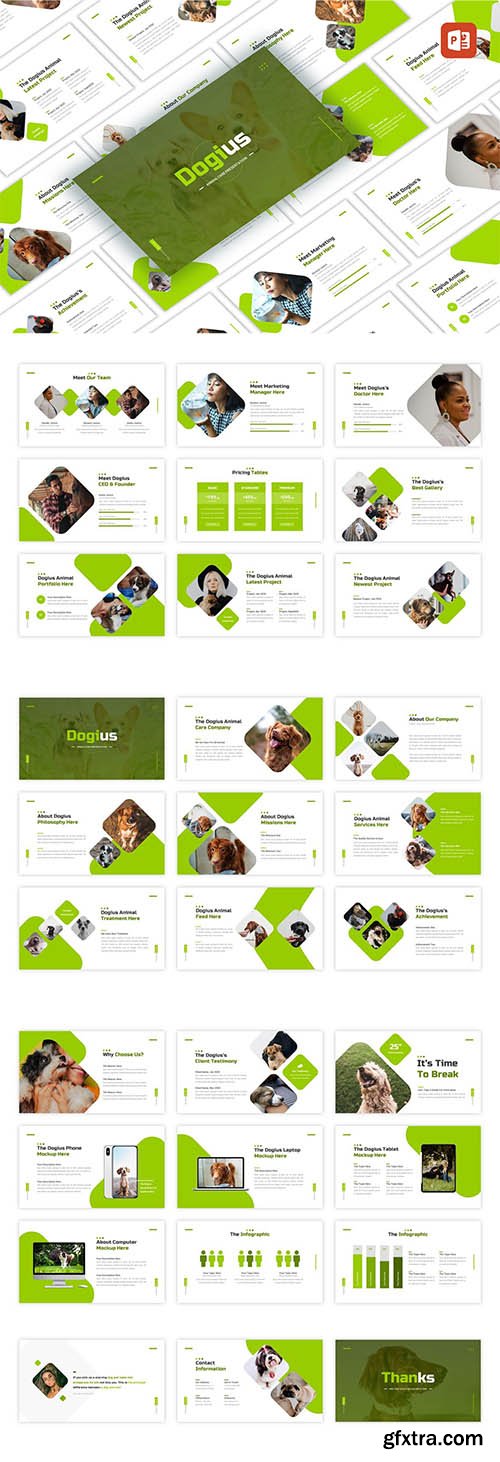 Dogius - Animal Care PowerPoint, Keynote and Google Slides Template Dogius - Animal Care PowerPoint, Keynote and Google Slides Template