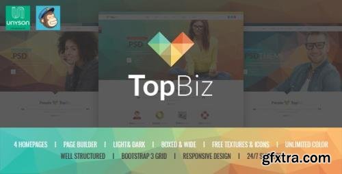 ThemeForest - TopBiz v1.0 - Responsive Corporate WordPress Theme (Update: 3 September 20) - 17431325