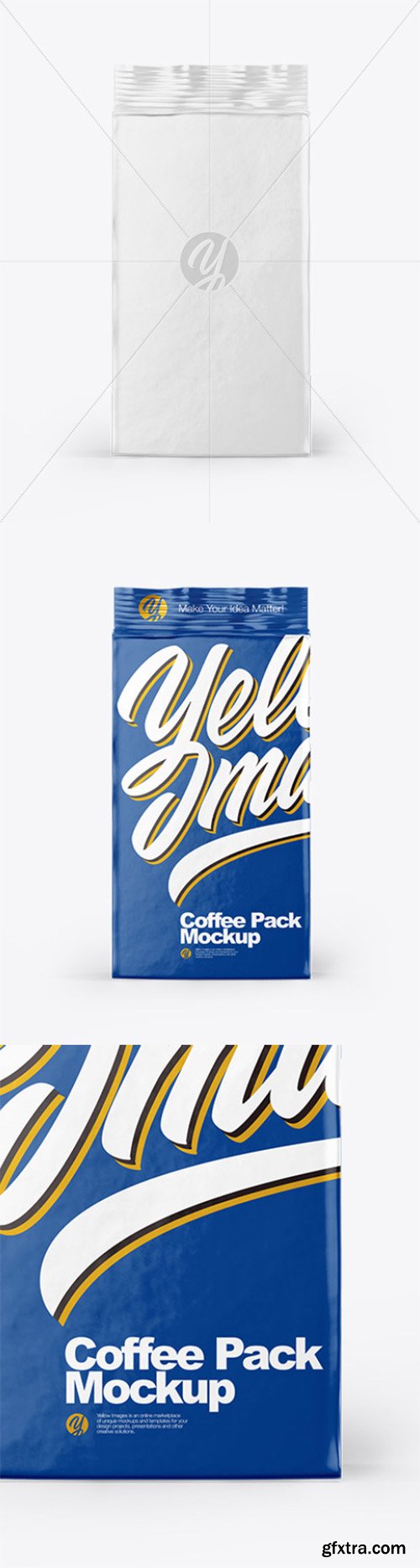 Glossy Coffee Pack Mockup 64916 Glossy Coffee Pack Mockup 64916