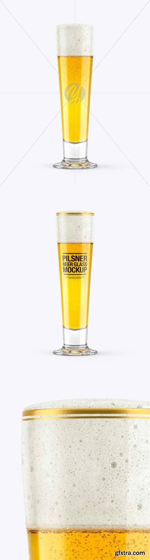 Pilsner Beer Glass Mockup 65002