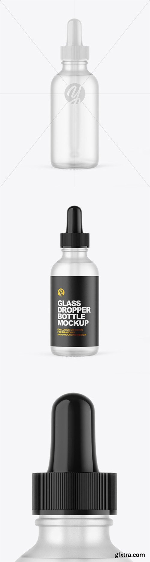 Frosted Glass Dropper Bottle Mockup 66551