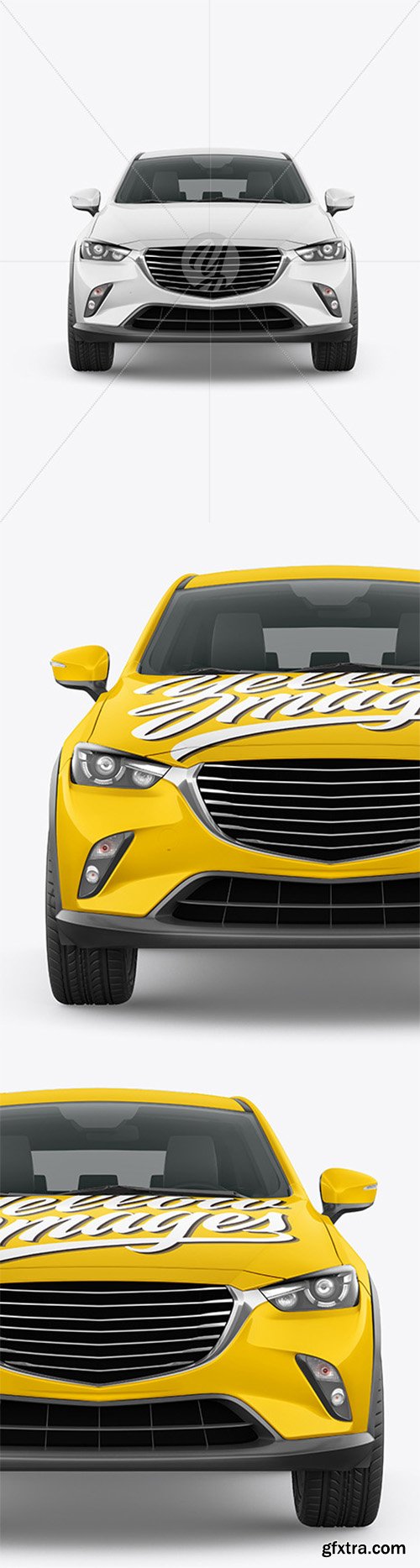 Compact Crossover SUV Mockup - Front View 66592 Compact Crossover SUV Mockup - Front View 66592