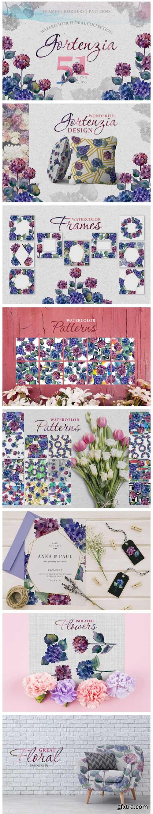 Gortenzia Magic Watercolor PNG 4754382
