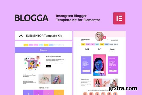 ThemeForest - BLOGGA v1.0 - Instagram Blogger Elementor Template Kit - 28363197