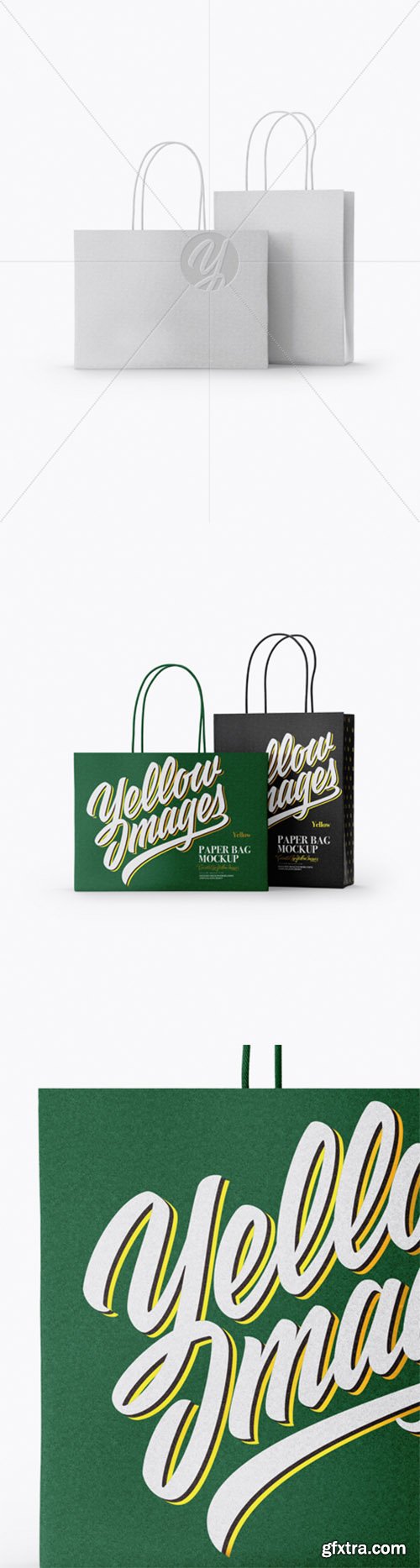 Two Paper Bags Mockup - Half Side View 27917 Two Paper Bags Mockup - Half Side View 27917