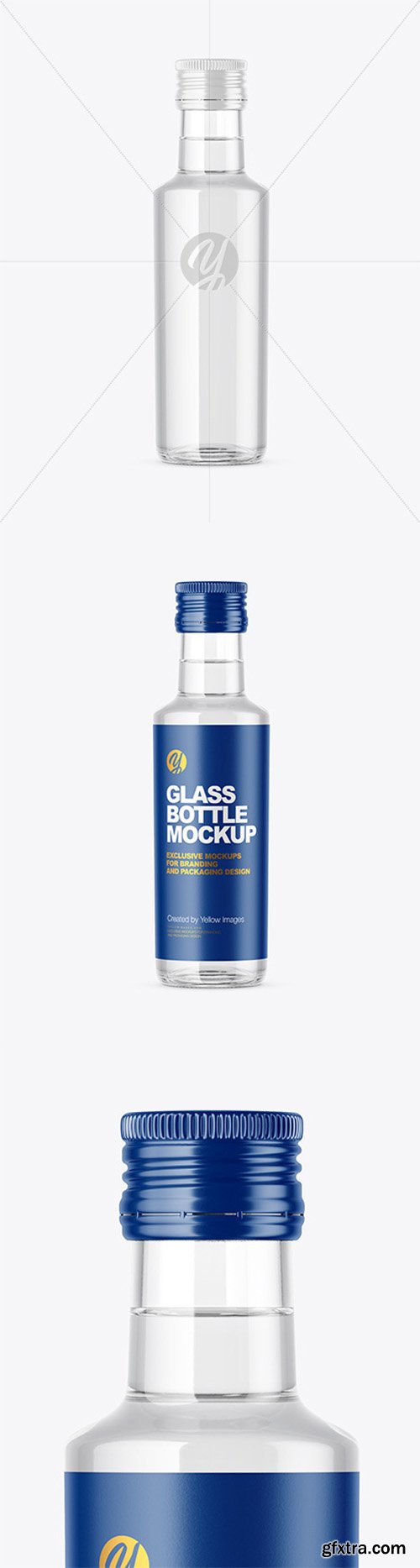 Clear Glass Bottle Mockup 44601 Clear Glass Bottle Mockup 44601