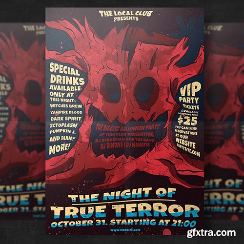 Spooky Halloween Party Flyer Template Spooky Halloween Party Flyer Template