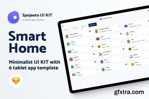 Smart Home UI KIT - 6 iPad templates