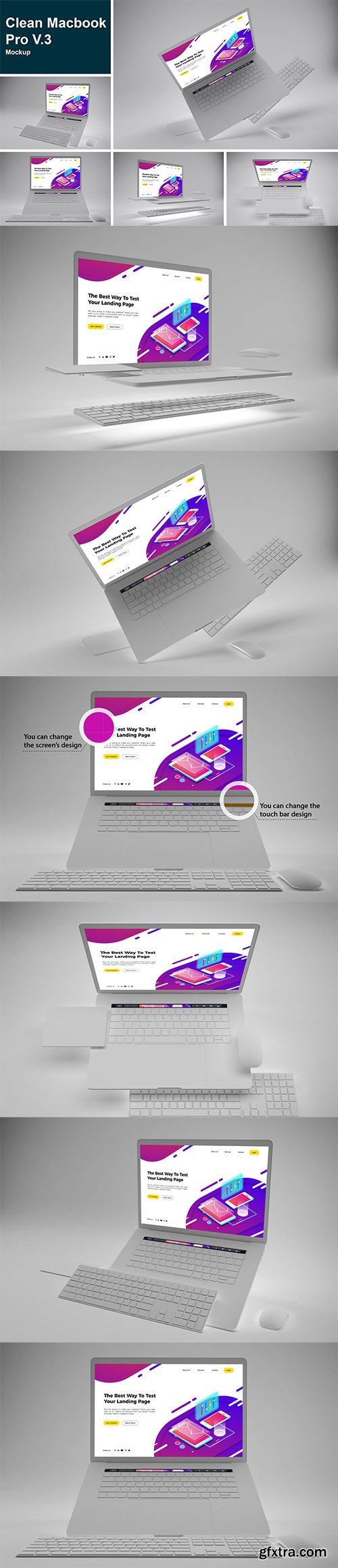 Clean Macbook Pro Mockup V.3 Clean Macbook Pro Mockup V.3