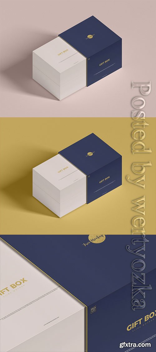 Slide Gift Box Mockup