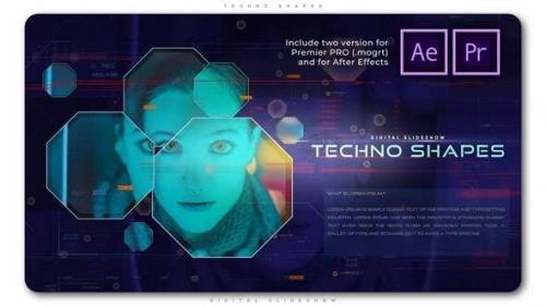 Videohive - Techno Shapes Digital Slideshow