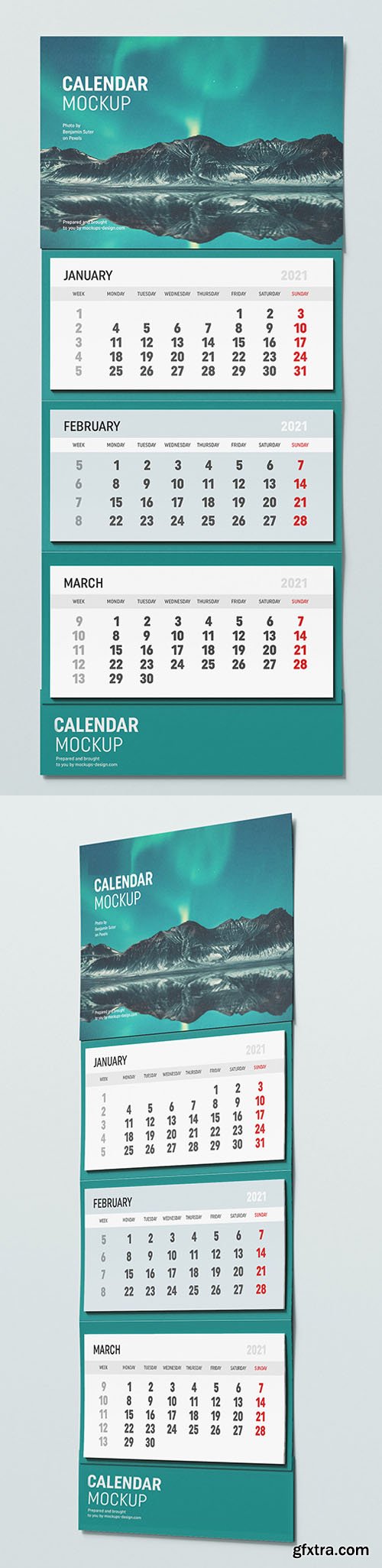 2021 Wall Calendar PSD Mockup 2021 Wall Calendar PSD Mockup