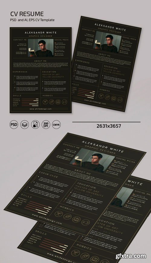 CV Resume Cover Letter Templates In PSD Ai EPS GFxtra
