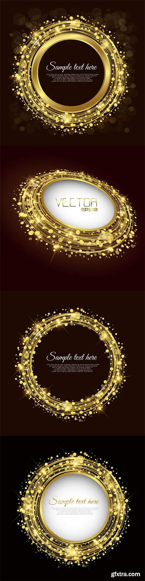 Gold Round Frames - Vector Clipart Gold Round Frames - Vector Clipart