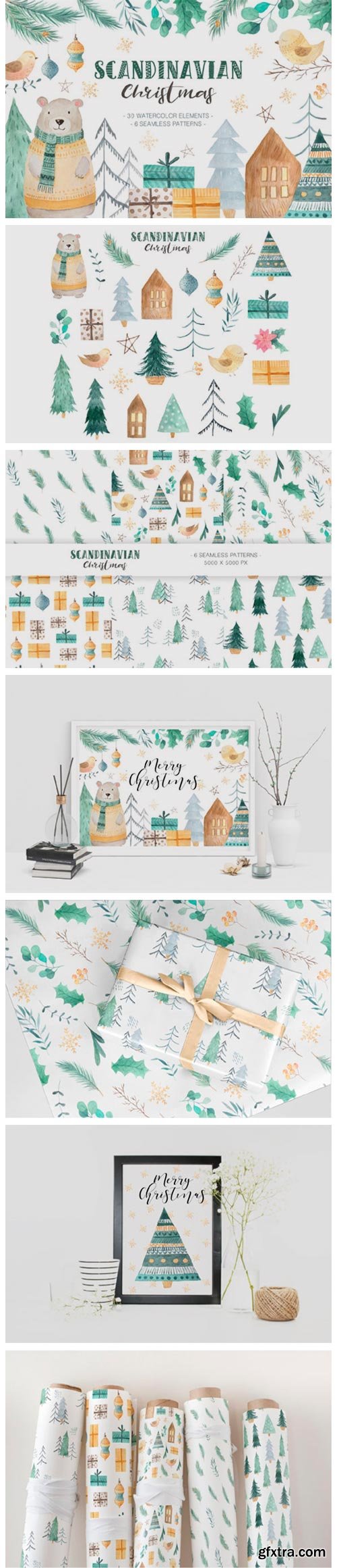 Scandinavian Watercolor Christmas 6011128