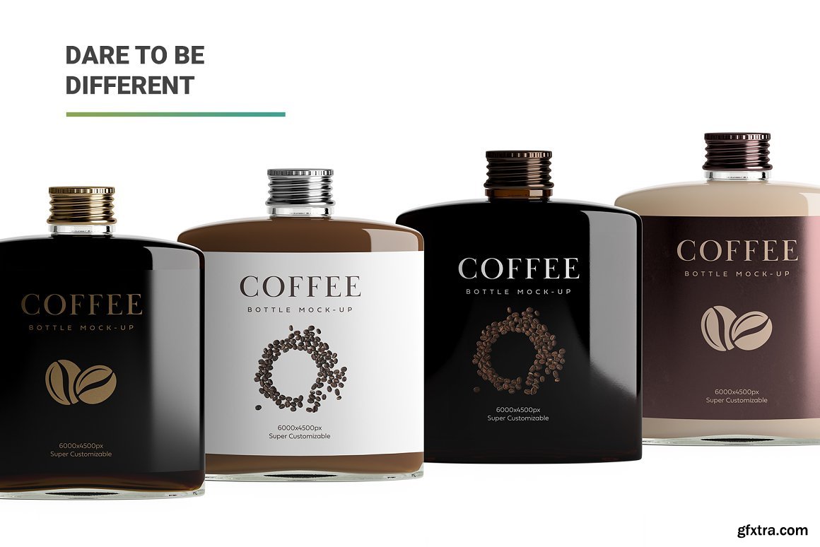 Download CreativeMarket - Coffee Bottle Mockup 4966018 » GFxtra