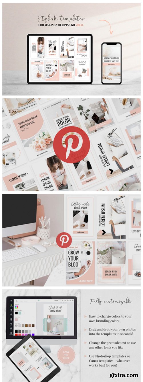 Ladyboss Pinterest Templates Canva 6085465 Ladyboss Pinterest Templates Canva 6085465
