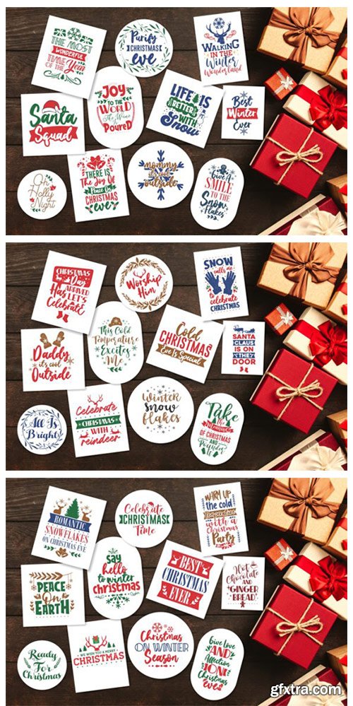 Christmas Bundle SVG Typography 6066887