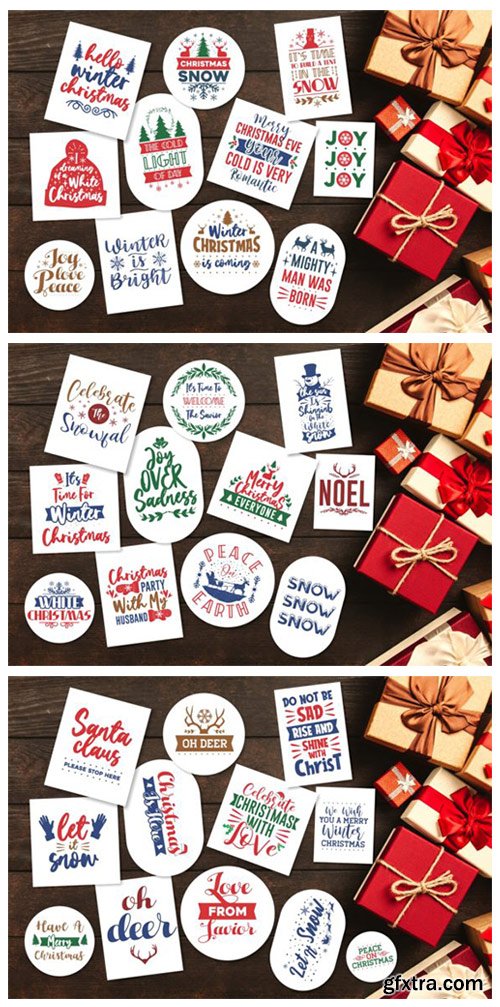 Christmas Bundle SVG Typography 6066887