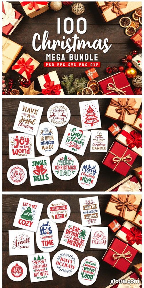 Christmas Bundle SVG Typography 6066887