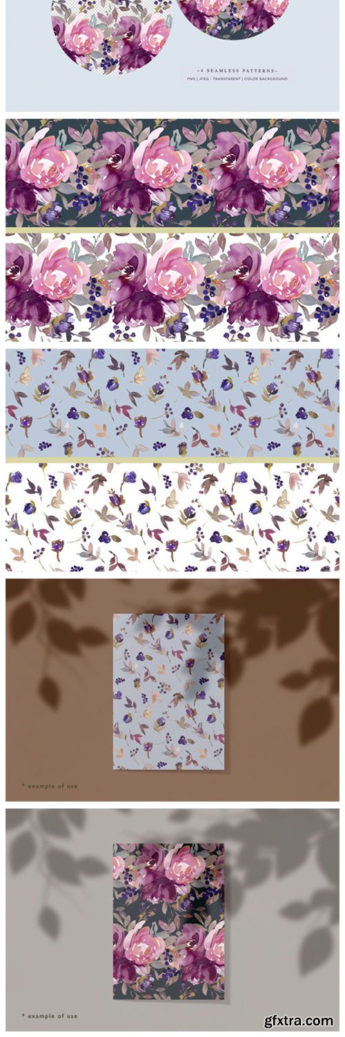 Digital Paper Pack Watercolor Seamless 6122205